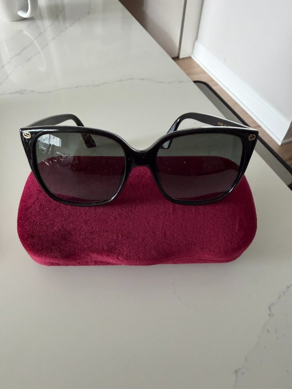 Gucci Black Oversized Square Sunglasses GG0022S 001